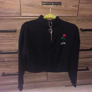 Forever 21 Bonjour Mon Amour high rise sweatshirt